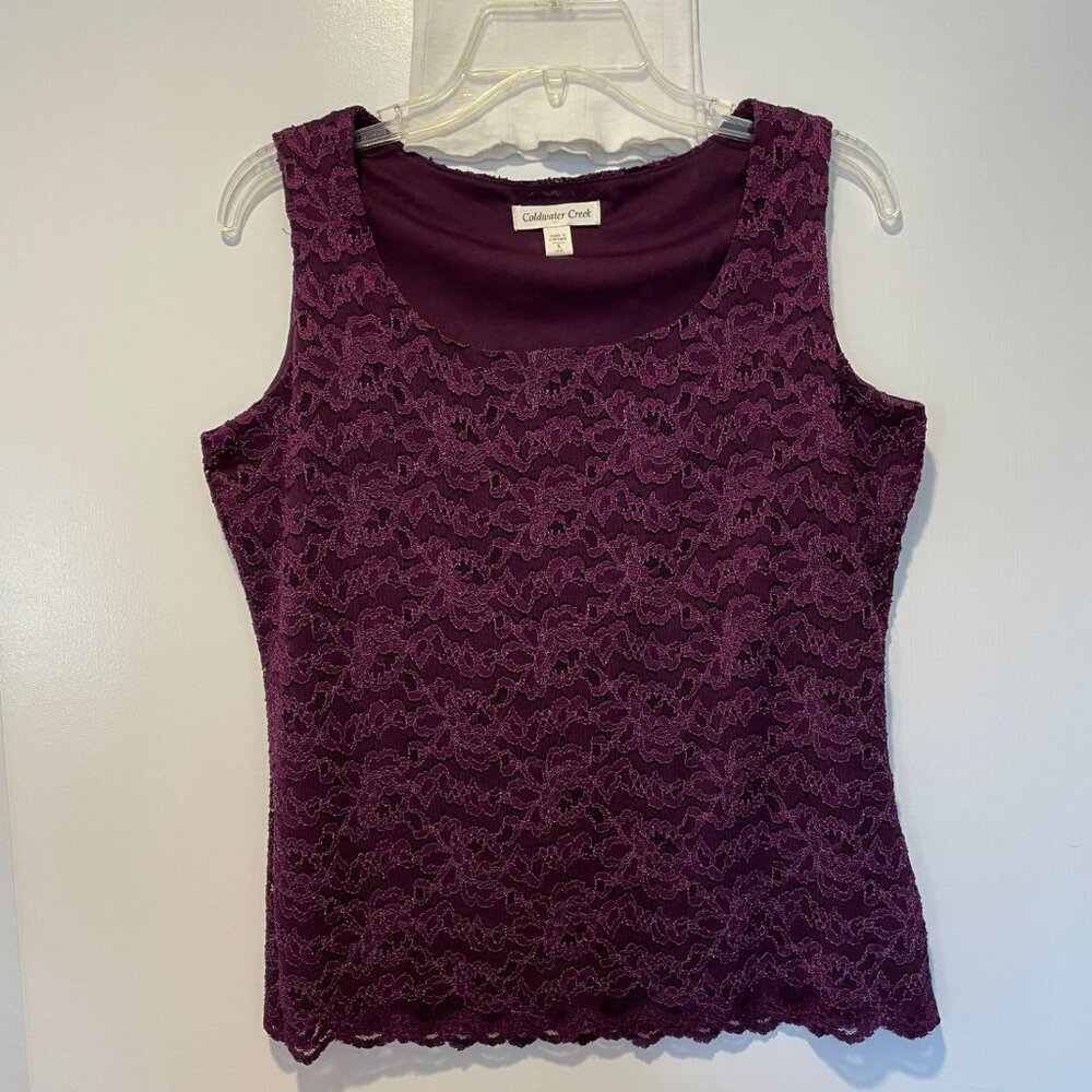 Coldwater Creek Ladies Lace Shell Top